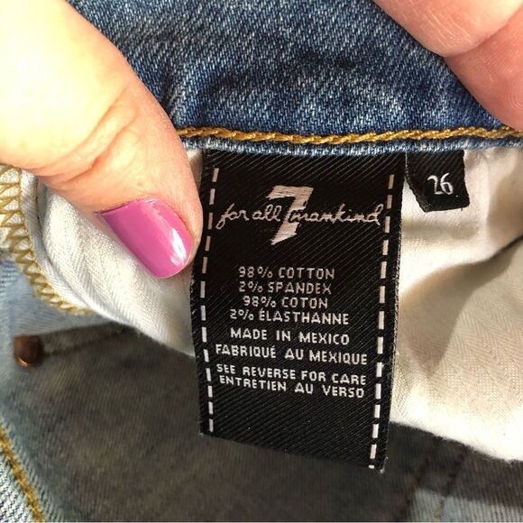 7 For All Mankind Roxanne Ankle Jeans Raw Hem - 26 - Picture 11 of 13